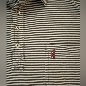 Johnnie-O men’s button down green striped size large